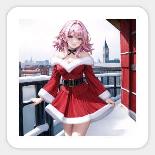 march 7th santa dress Sticker